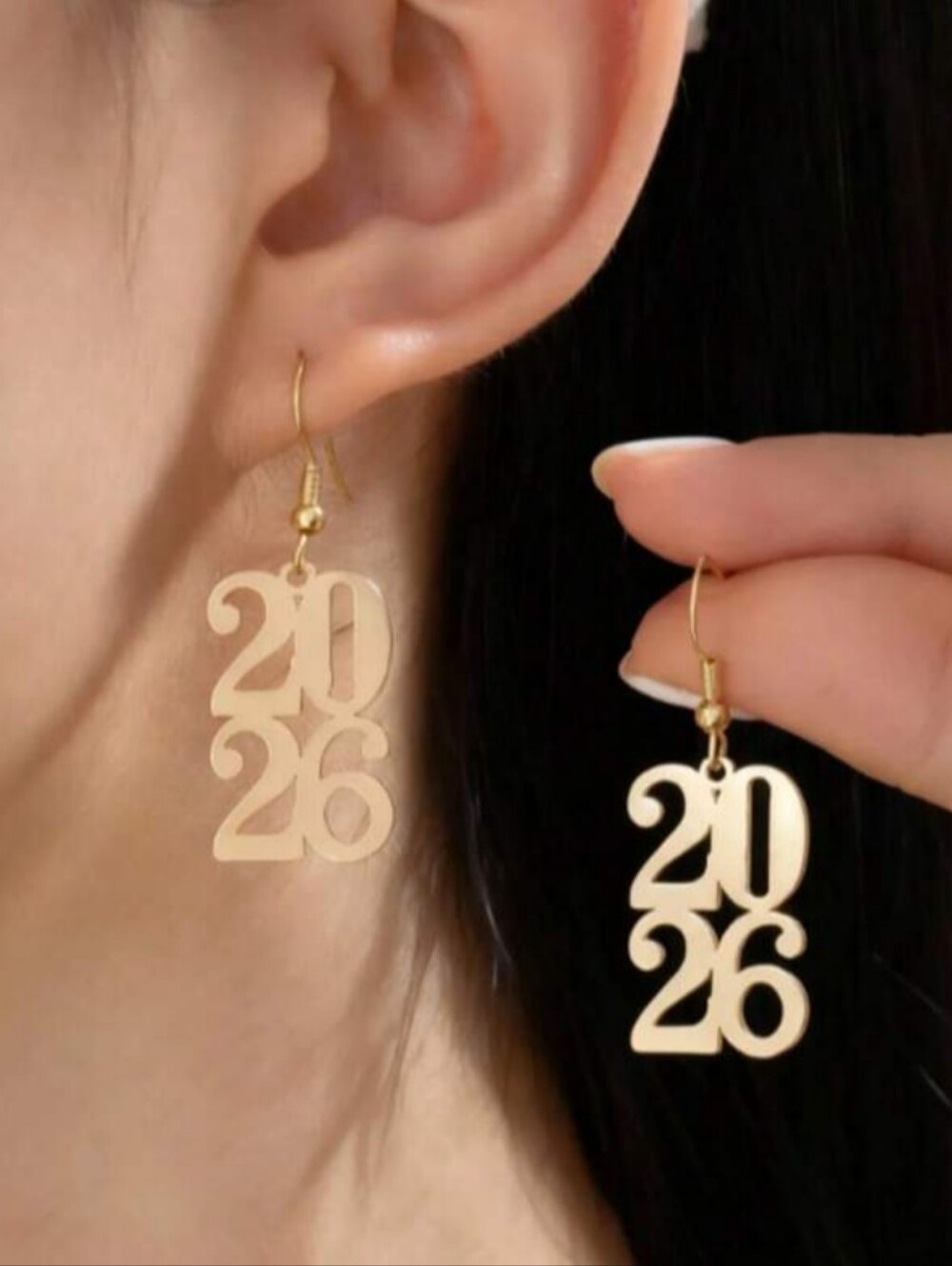 Gold Tone 2026 Dangle Earrings - Women Jewelry
